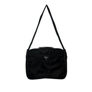 Vintage Prada Black Nylon Laptop Briefcase
